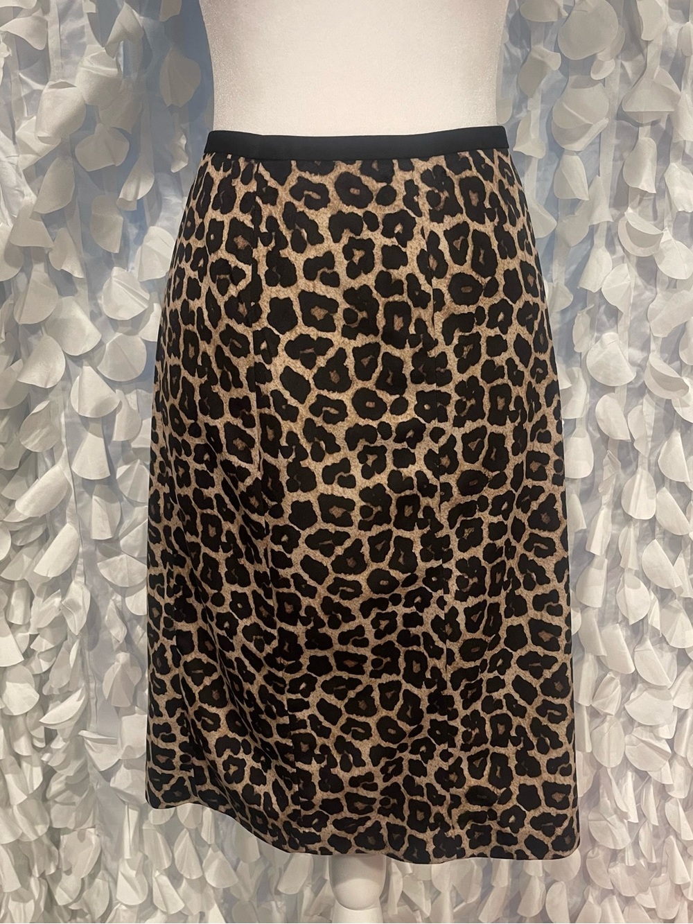 Liz Claiborne Leopard Print A-Line Skirt - Brown and Black